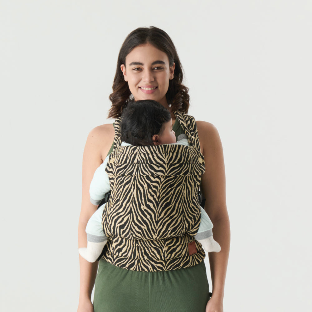 NEST BLANCHE·Baby Carrier,Cozy Baby Carrier 7-35 lbs,Ergonomic Backpack Design,Zebra