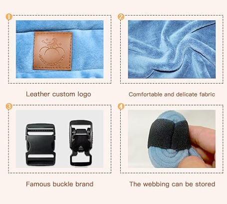 Baby Carrier for Newborn to Toddler, 7-35 lbs Weight Capacity, Ergonomic Backpack Design, Front and Back Facing Options, Blue
