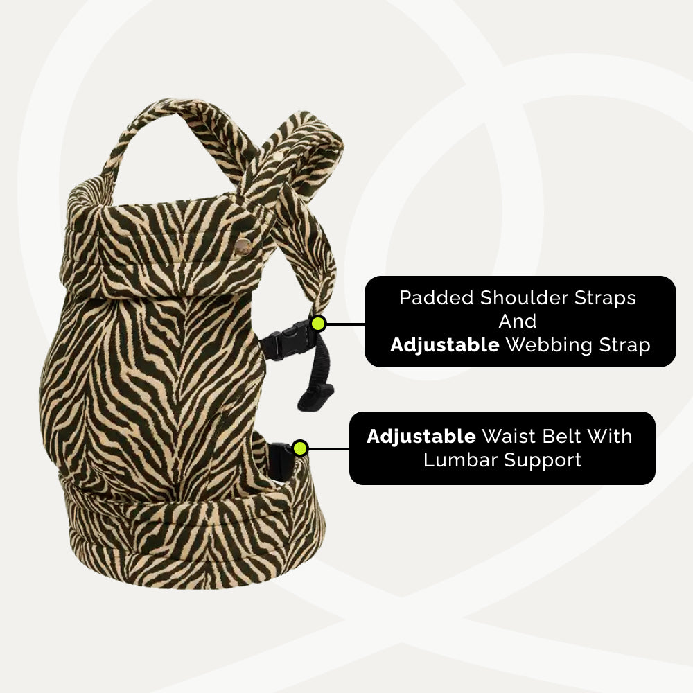 NEST BLANCHE·Baby Carrier,Cozy Baby Carrier 7-35 lbs,Ergonomic Backpack Design,Zebra