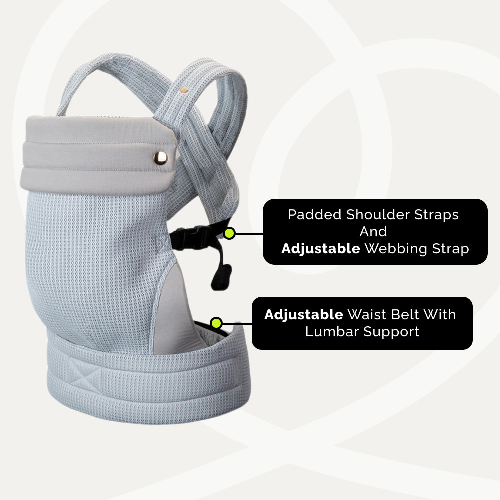 NEST BLANCHE·Baby Carrier,Cozy Baby Carrier 7-35 lbs,Ergonomic Backpack Design,Airesh Breathable All Season