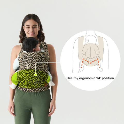 NEST BLANCHE·Baby Carrier,Cozy Baby Carrier 7-35 lbs,Ergonomic Backpack Design,Zebra