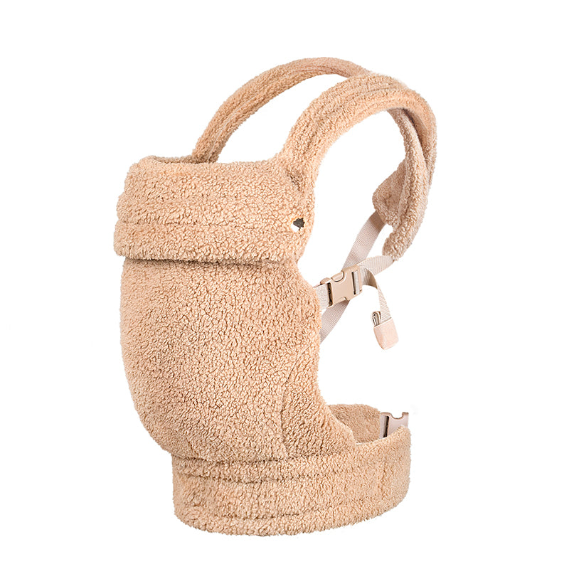 Nest Blanche Baby Carrier – New Winter Teddy Velvet Edition, Soft Cotton Fabric, Lumbar Support, Adjustable Fit (7-35lbs) for Newborns to Toddlers