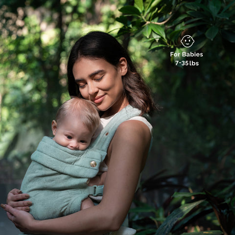 NEST BLANCHE Baby Carrier – Soft Cotton Linen Blend with Magnolia Jacquard Design, Adjustable and Ergonomic for Newborns and Toddlers
